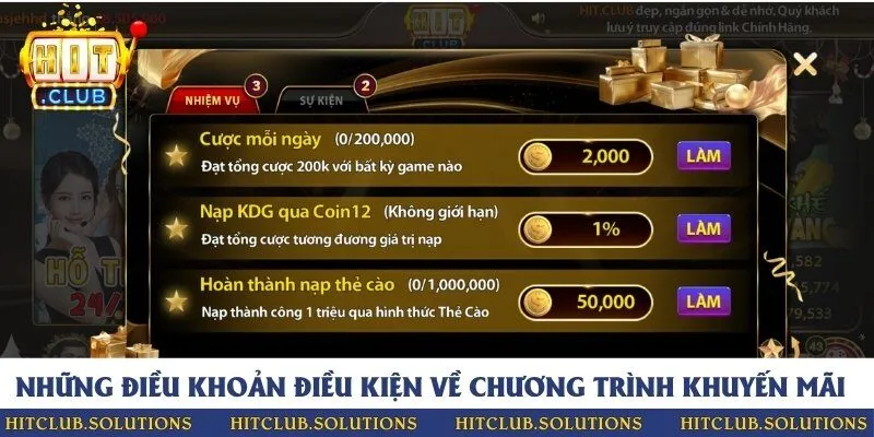Điều kiện và điều khoản nhận ưu đãi từ cổng game bài