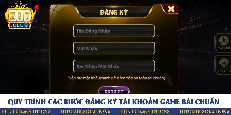 4 bước tạo tài khoản chơi game bài online